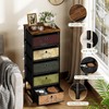 VASICAR Storage Unit with 5 Drawers, Fabric Nightstand, Clothes Organizer,