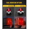 Partsam 2Pcs Red Glass Lens Watermelon Lights Kit LED Stop