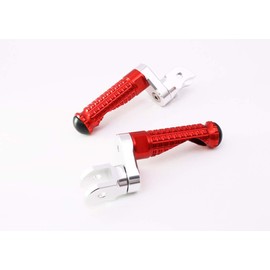 Autobahn88 Motorcycle Footpeg (Front/Rider - GP-Type with 25mm-Extension), compatible with Honda VFR 400 (1990-1993) (Red)