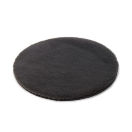 Gözze - Gözze Faux Fur Chair Top, Seat Cushion, Faux Fur, 100% Polyester, Diameter 38 cm, Anthracite