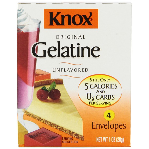 Knox Unflavored Gelatin, 4 Count (Pack of 12)