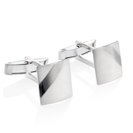 Herren Manschettenknöpfe Aus 925 Silber Mit Oxidiertem Streifen Design Schmucketui