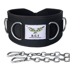 The X Bands Weighted Dip Belt - Weight Lifting Belt for Women - Weight Lifting Belts for Men - Weight Belt with Chain- Chain Belts for Women - Weightlifting Belt Men - Chain Belt Black M