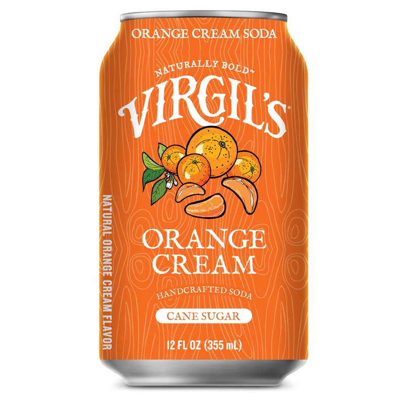 Virgil's Handcrafted Orange Cream Soda - Zesty Bold Flavor -