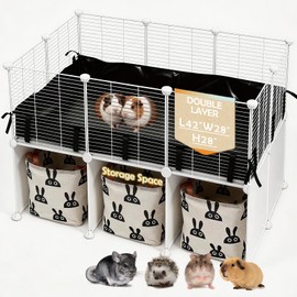 MEEXPAWS Guinea Pig Cages Small Animal Playpen Large 42" L x 28" W x 28" H