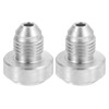 sourcing map 2Pcs Male 4AN Weld on Bung Fitting, Aluminum