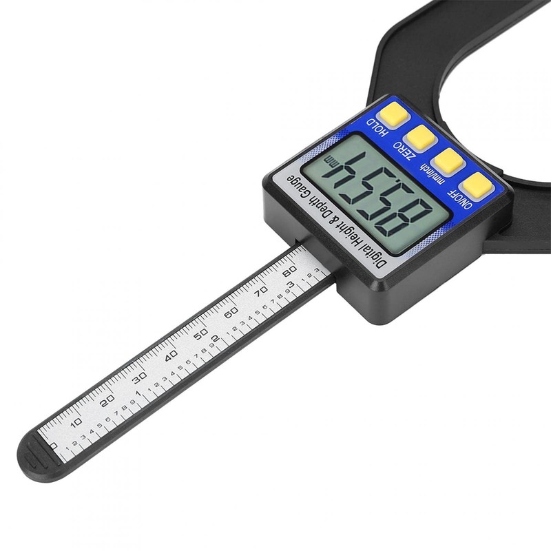 Digital Depth Gauge Altimeter, 0-80 mm Profile Depth Gauge, Digital