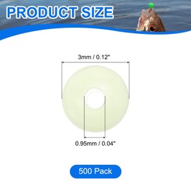 YELARXI Fishing Beads Glow Hard Plastic Fish Rigs 5 mm (500 Pack, Natural Color)