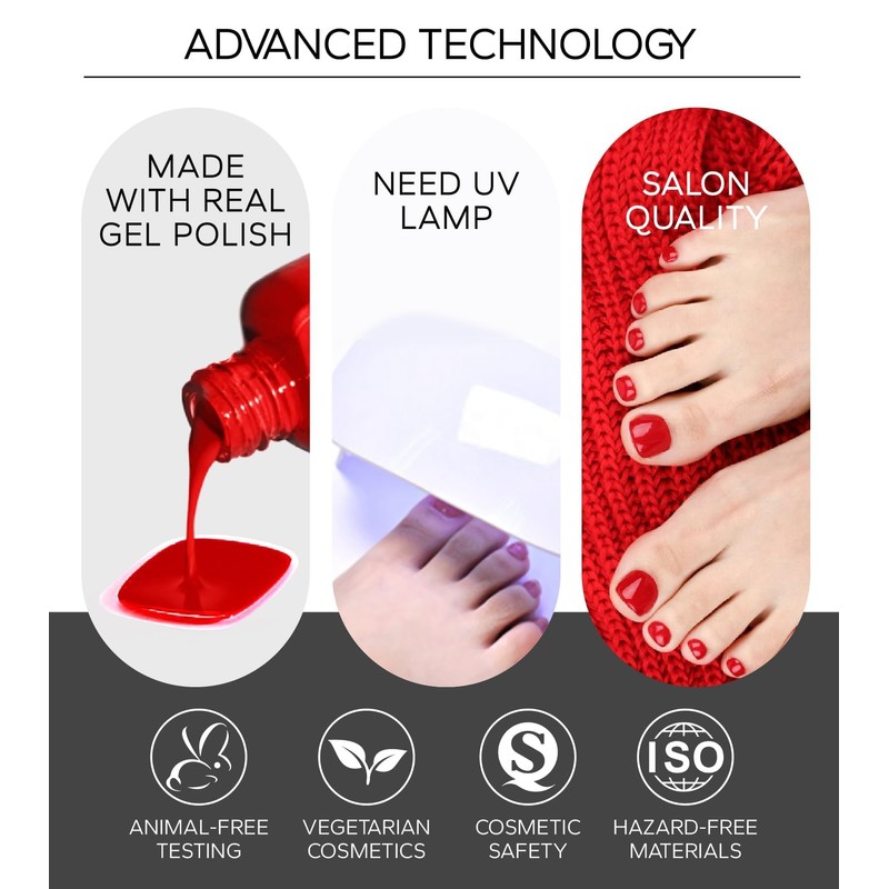 Semi Cured Gel Nail Strips - 26 PCS Salon Quality