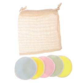 minkissy 5pcs Cleaning Pads Makeup Facial Pads Reusable Face Pads for Toner Facial Cotton Pads Face Cleansing Wipes Cleansing Towel Wipe Face Cleaning Pad Customized Powder Puff