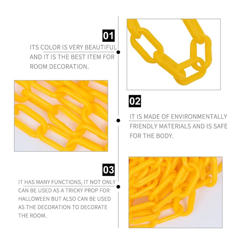 iplusmile Plastic Chain Barrier Caution Security Chain Crowd Control Decorative