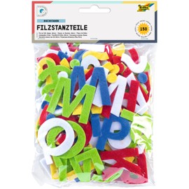 Filzstanzteile selbstklebend, Buchstaben (150 Stück) oder Zahlen (120 Stück) Buchstaben