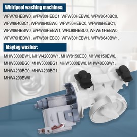 Shtuomoland W10391443 Washer Pump Washer Drain Pump Fit for Whirlpool for Maytag for Amana Washing Machine Assembly Replaces 3020184 AP6020786 PS11754106 EAP11754106