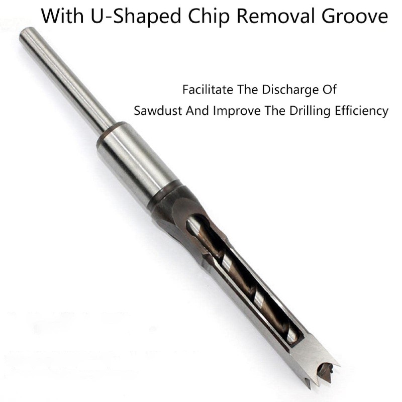 Woodworking Square Hole Drill Bits, Mortise Chisel Hole Saw Drill