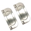 XMHF Recessed Type Furniture Wardrobe Drawer Pull Handle Silver Flat