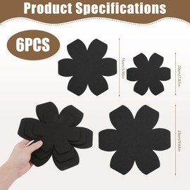 6 Pcs Pan Protectors for Stacking, Black 3 Sizes Felt Pan Protectors for Stacking, Reusable Non-Slip Protector for Stacking and Separators Pots and Pans Kitchen Accessories Anti Scratch,15/20/25 cm