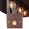 Dimmer Switch with Brass Knob Black Walnut Wood Rotary Dimming