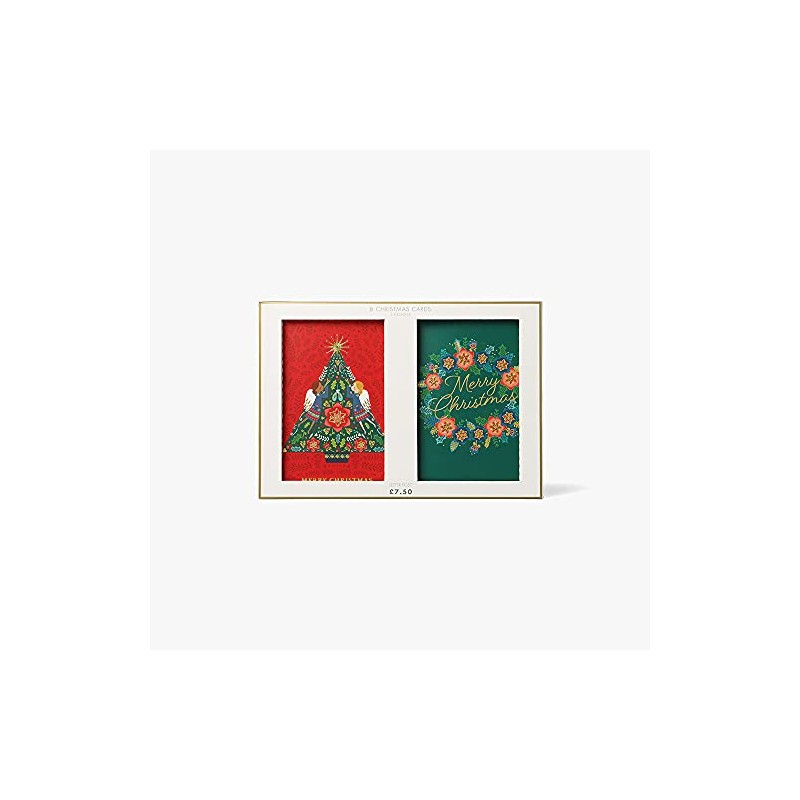 Paperchase Luxe Wreath Christmas Cards - Box of 8, 613982