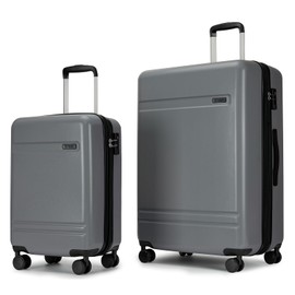 PRIMICIA GinzaTravel 3-Piece Luggage Sets Expandable Suitcases with 4 Wheels PC+ABS Durable Hardside Luggage sets TSA lock (2-Piece Set(20"/29"), Dark Gray)