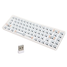 DIY Mechanical Keyboard Kit 68 Keys 2.4G Wireless 65 Percent Layout Switch Hot Swap Custom Gaming Keyboard White