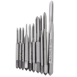 Fyearfly M1-M3.5 Machine Hand Tap, 10Pcs High Speed Steel (Hss) Thread Cutter Set, Mini Metric Wire Tapping Threading Tool, M1 M1.2 M1.4 M1.6 M1.7 M1.8 M2 M2.5 M3 M3.5(Coarse Thread)