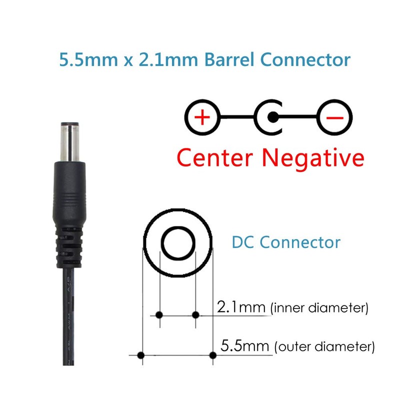 AC to DC 9V 2A Power Supply, Plug 5.5mm x