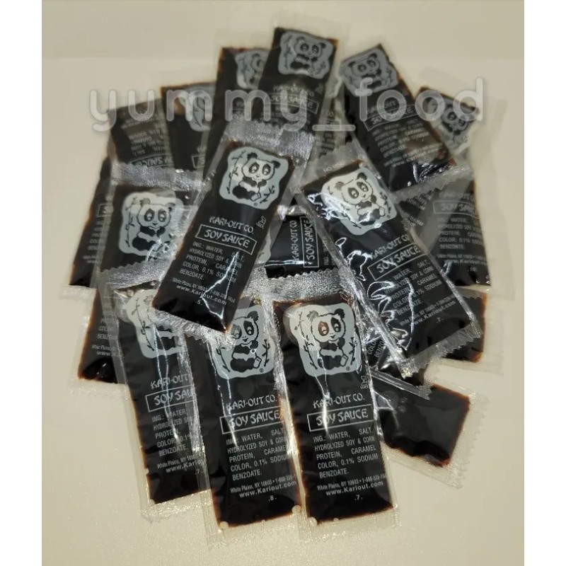 Kari-Out Chinese Soy Sauce, 8g Restaurant Portion Packets, 100 Packets