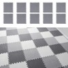 10pcs Cotton Linen Interlocking Carpet Tiles Anti Slip Floor Protection
