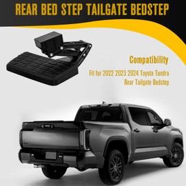 Rear Bed Step Tailgate Bedstep Fit for Toyota Tundra 2022 2023 2024 Retractable Bed Step, Folding Truck Step Replace #PTS30-34000 Rear Bumper Tailgate Step