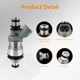 Wonyton 23250-62030 Set of 6 Fuel Injectors Nozzle Fit for Toyota T100 3.4L Tacoma 4Runner Tacoma 3.4L for Lexus ES300 Camry 3.0L 23209-62030 842-12183 FJ180