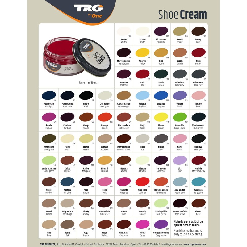 TRG Leather Cream Shoes For Bags, Nourishment and Care, 1.7