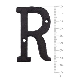 BetLight House Address Letters- 3 Inch High Innovative Wrought Iron Numbers, Vintage Nail on Die Cast Mailbox Letters,Letter R