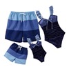 IFFEI Mommy and Me Family Matching Swimsuits One Piece Colorblock