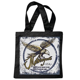 'Shoulder bag "Route 66 motorcycle chopper American Bike Outdoor Motorcycle Gothic Motorcycle Skull Motorcycle Club Bike Shopping Bag School Bags Gym Bag in Black