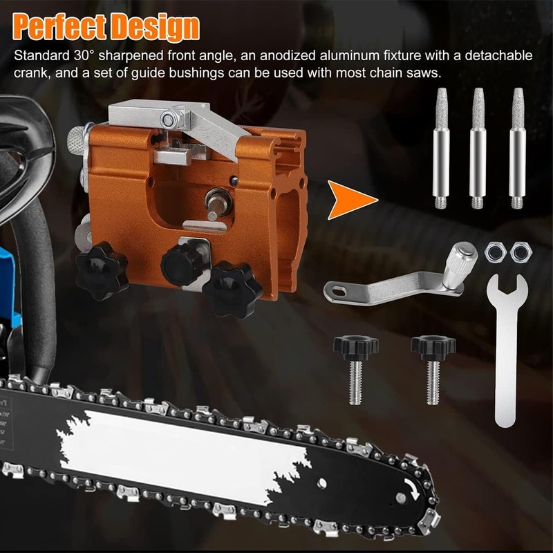 2 Sets Upgraded Chainsaw Sharpener Jig, Portable and Durable Chainsaw