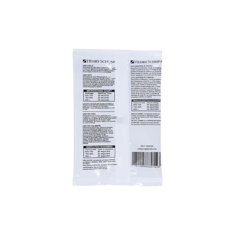 Henry Schein Reusable Hot and Cold Gel Packs, Case of