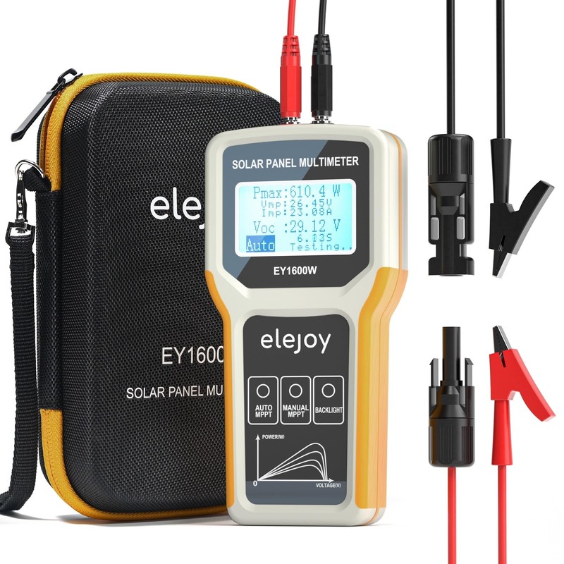 EY1600W Solar Panel Tester Multimeter, DC/AC Solar Panel Watt Meter,