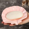 Ceramic Soap Holder, Sea-Shell Soap Tray with Self Draining, Soap