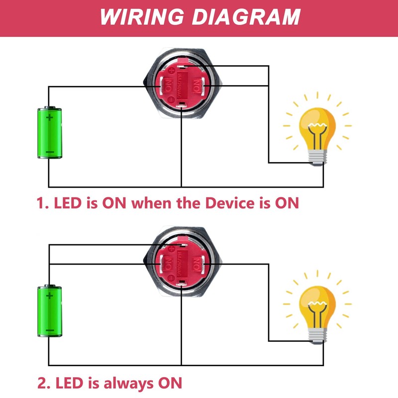 DMWD Push Car Engine Push Button Switch Start Ignition Switch