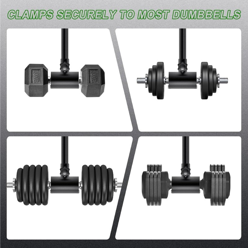 Kipika Dumbbell Converter, Adjustable EZ Curling Bar Adapter, Convert Dumbbells