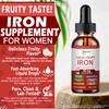 Iron Supplement Liquid Drops, High Absorption Iron Supplement for Women