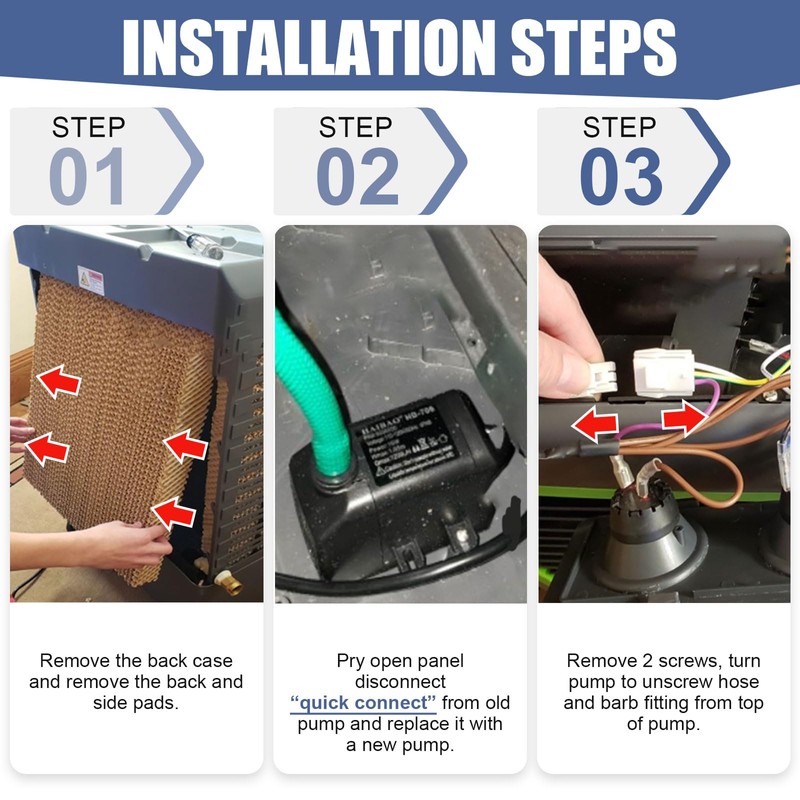 MC37M Evaporative Cooler Pump with 3 Pin Connector Fit for