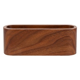 Wood Business Card Holder, Wooden Card Case Storage Box Organizer for Office Name Card Holder Display Stand Desk Desktop(Brown)