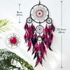 Large Dream Catchers for Adults,Black-Red Feathers with Turquoise Ornament