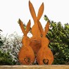 Easter Iron Bunny Adornments Easter Crafts Decorations for Lawn Garden