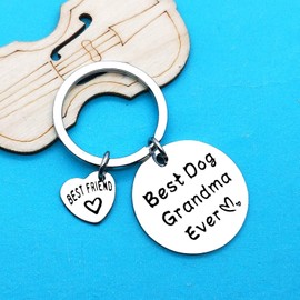 Xiahuyu Dog Grandma Gifts Keychain Mothers Day Gifts Best Dog Grandma Ever Keychain Dog Owner Gifts Dog Grandma Gifts for Women Christmas Birthday Gifts Dog Lover Gifts for Grandma Grandmother