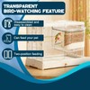 Pcmursal No Mess Bird Feeder for Cage, Hanging Bird Bath
