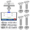 Glarks 80pcs M6 T Slot Drop-in Bolt with Hexagon Flange