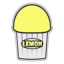Lemon Flavor Italian Ice Decal Shaved ice cart Stand