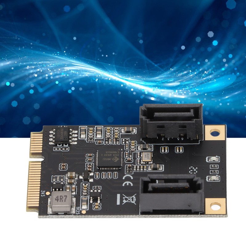 Mini PCi E to 2 Port SATA Expansion Card 6Gbps